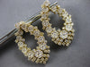 LARGE 3.55CT DIAMOND 14KT YELLOW GOLD 3D MULTI FLOWER FLEXIBLE HANGING EARRINGS