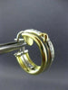 ESTATE WIDE .14CT DIAMOND 18KT WHITE & YELLOW GOLD HOOP CLIP ON EARRINGS #26164
