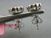 ESTATE LARGE 1.42CT DIAMOND 18KT WHITE GOLD CLUSTER BEZEL FLOWER STUD EARRINGS