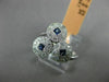 ESTATE WIDE .69CT DIAMOND & AAA SAPPHIRE 14KT WHITE GOLD TRIANGULAR CIRCLE RING