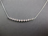 ESTATE .56CT DIAMOND 14KT WHITE GOLD 3D GRADUATING HAPPY BAR FUN LOVE NECKLACE