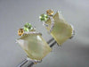 ANTIQUE 14KT WHITE 16.25CTW YELLOW QUARZ & DIAMONDS WITH MULTI GEM EARRINGS!!!!!