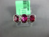 1.20CT DIAMOND & AAA RUBY 18KT WHITE GOLD OVAL & ROUND WEDDING ANNIVERSARY RING