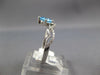 ESTATE .75CT DIAMOND & AAA BLUE TOPAZ 14K WHITE GOLD PRINCESS & ROUND CROWN RING