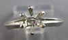 ESTATE 18KT WHITE GOLD CLASSIC SIX PRONG ROUND SEMI MOUNT ENGAGEMENT RING #28077