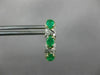 ESTATE 1.07CT DIAMOND & AAA COLOMBIAN EMERALD 14K YELLOW GOLD 3D X LOVE EARRINGS
