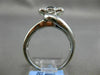 ESTATE WIDE .25CT WHITE & BLACK DIAMOND 14KT WHITE GOLD FLOWER CRISS CROSS RING