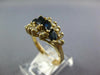 1.48CT DIAMOND & AAA SAPPHIRE 14KT YELLOW GOLD MARQUISE & ROUND ANNIVERSARY RING