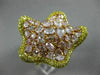 EXTRA LARGE 5.79CT PINK & FANCY YELLOW DIAMOND 18K YELLOW & ROSE GOLD STAR RING