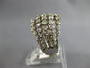 LARGE 2.27CT DIAMOND 14KT WHITE GOLD 3D MULTI ROW SHARED PRONG ANNIVERSARY RING