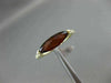 ESTATE 1.59CT ROUND DIAMOND & AAA MARQUISE SHAPE GARNET 14KT YELLOW GOLD 3D RING