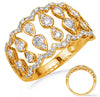 WIDE .88CT DIAMOND 14K YELLOW GOLD ROUND & PEAR SHAPE INVISIBLE ANNIVERSARY RING