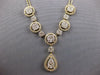 2.03CT DIAMOND 14KT YELLOW GOLD 3D CLUSTER SQUARE TEAR DROP BY THE YARD NECKLACE
