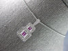 .76CT DIAMOND & AAA PINK SAPPHIRE 14KT WHITE GOLD DOUBLE SQUARE FLOATING PENDANT