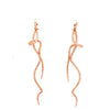 ESTATE LARGE 1.4CT DIAMOND 18KT ROSE GOLD 3D SNAKE FUN HANGING EARRINGS