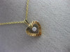 ESTATE .02 ROUND DIAMOND 14KT YELLOW GOLD SOLITAIRE HEART FLOATING PENDANT#1094