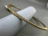 ESTATE .50CT DIAMOND 14KT ROSE GOLD 3D 2mm CLASSIC SHARE PRONG BANGLE BRACELET