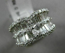 ESTATE 2.06CT DIAMOND 18KT WHITE GOLD BUTTERFLY FLOWER WEDDING ANNIVERSARY RING