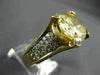 ESTATE EXTRA LARGE 8.52CT DIAMOND & AAA YELLOW TOPAZ 14KT TWO TONE GOLD FUN RING