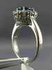 ESTATE LARGE 2.17CT DIAMOND & AAA SAPPHIRE 14KT WHITE GOLD HALO ENGAGEMENT RING