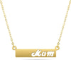 ESTATE 14KT YELLOW GOLD 3D CLASSIC HANDCRAFTED MOM BAR FUN LOVE NECKLACE
