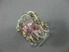 EXTRA LARGE 3.15CT WHITE & PINK DIAMOND 18K WHITE & ROSE GOLD ANNIVERSARY RING