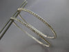 EXTRA LARGE 2.01CT DIAMOND 14KT WHITE GOLD 3D INSIDE OUT HOOP HANGING EARRINGS