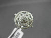 ESTATE WIDE .33CT DIAMOND 14KT WHITE GOLD OPEN FLORAL STAR COCKTAIL FUN RING