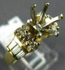 ESTATE WIDE .49CT DIAMOND 14KT YELLOW GOLD 3D SEMI MOUNT ENGAGEMENT RING #4117