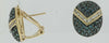 1.95CT WHITE & BLUE DIAMOND 14KT YELLOW GOLD 3D OVAL HAPPY FACE CLIP ON EARRINGS