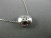 ESTATE .15CT ROUND CUT DIAMOND 14KT WHITE GOLD 3D ROUND SOLITAIRE PENDANT#19649