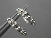 ESTATE SMALL 14KT WHITE GOLD ROUNDED 3D HUGGIE HOOP EARRINGS 13mm X 2.5mm #24344