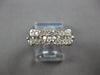 ESTATE .45CT DIAMOND 14KT WHITE GOLD 3D 2 ROW LOVE KNOT ANNIVERSARY RING #28021