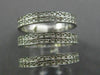 ESTATE LARGE 1.20CT DIAMOND 14KT WHITE GOLD 3D ETERNITY THREE ROW FUN LOVE RING