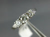 .64CT DIAMOND 14KT WHITE GOLD 3 STONE PAST PRESENT FUTURE ENGAGEMENT RING #1569