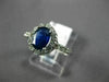ESTATE 1.47CT DIAMOND & AAA OVAL SAPPHIRE 14K WHITE GOLD CLASSIC ENGAGEMENT RING