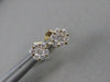 ESTATE .48CTW DIAMOND FLOWER CLUSTER 5MM 14K YELLOW GOLD STUD EARRINGS #2553
