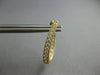 ESTATE .65CT DIAMOND 14KT YELLOW GOLD 3D INSIDE OUT OVAL HOOP HANGING EARRINGS