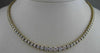 ESTATE 11.0CTW DIAMOND 18KT YELLOW GOLD GRADUATED TENNIS NECKLACE F/G VVS #20994