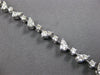 ESTATE 3.84CT DIAMOND 14K WHITE GOLD 3D ROUND CLASSIC MULTI LEAF TENNIS BRACELET