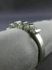 ESTATE .61CT PRINCESS DIAMOND 14K WHITE GOLD 3D WEDDING ANNIVERSARY RING #14578