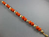 ESTATE LONG AAA CORAL 14KT YELLOW GOLD 3D MULTI BEAD LUCKY LOVE BRACELET #26991