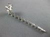 ESTATE 1.37CT DIAMOND 18K WHITE GOLD ROUND FLEXIBLE BAR JOURNEY HANGING EARRINGS
