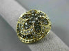 LARGE 3.43CT DIAMOND & AAA SMOKY TOPAZ 14KT YELLOW GOLD FLOWER DOME SHAPE RING