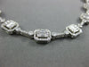 WIDE 5.5CT DIAMOND 18K WHITE GOLD ROUND & BAGUETTE SEMI ETERNITY TENNIS NECKLACE