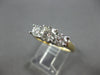 LARGE 1.35CT DIAMOND 14KT YELLOW GOLD & PLATINUM 3 STONE ENAGEMENT RING #28028