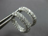 LARGE 2.95CT DIAMOND 14KT WHITE GOLD INSIDE OUT MULTI ROW HOOP HANGING EARRINGS