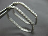 ESTATE LARGE 1.95CT DIAMOND 14KT WHITE GOLD 3D INSIDE OUT HEXAGON HOOP HANGING EARRINGS