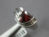 ESTATE 1.53CT DIAMOND & AAA GARNET 14KT WHITE GOLD 3D ROUND & TRILLION FUN RING