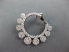 3.12CT DIAMOND 14KT WHITE GOLD 3D MULTI FLOWER CIRCULAR CLIP ON HANGING EARRINGS